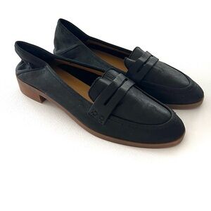 Lucky Brand Caylon Leather Penny Loafers In Black Size 6.5M